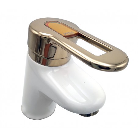ROCA M3 GRIFO LAVABO BLANCO-ORO