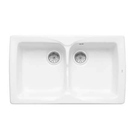 ROCA BEVERLY 85 FREGADERO 2 SENOS GRES